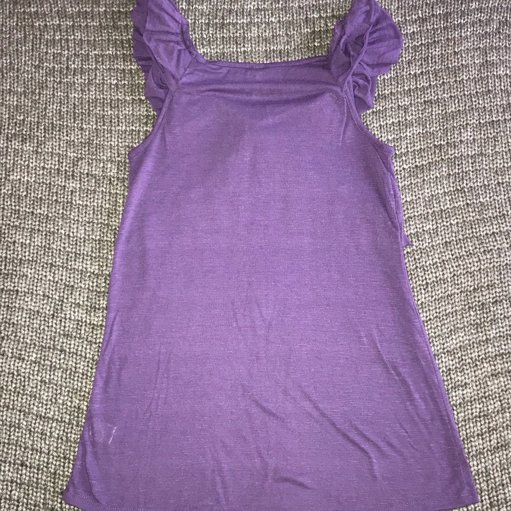 Ruffled, Purple Tank - Picture 2 of 3